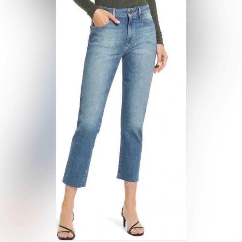 Fidelity Denim Cher Slim Straight Distressed Jeans